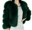 画像2: women's Fake Fox half fur coatフェイクフォックスファーショート　ハーフコートプラス大きなサイズあり (2)