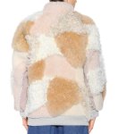 画像3: women's  Real Fur Spliced Jacket Fur coat リアルシープスキンパッチワークジャケット　ブルゾン　コート (3)