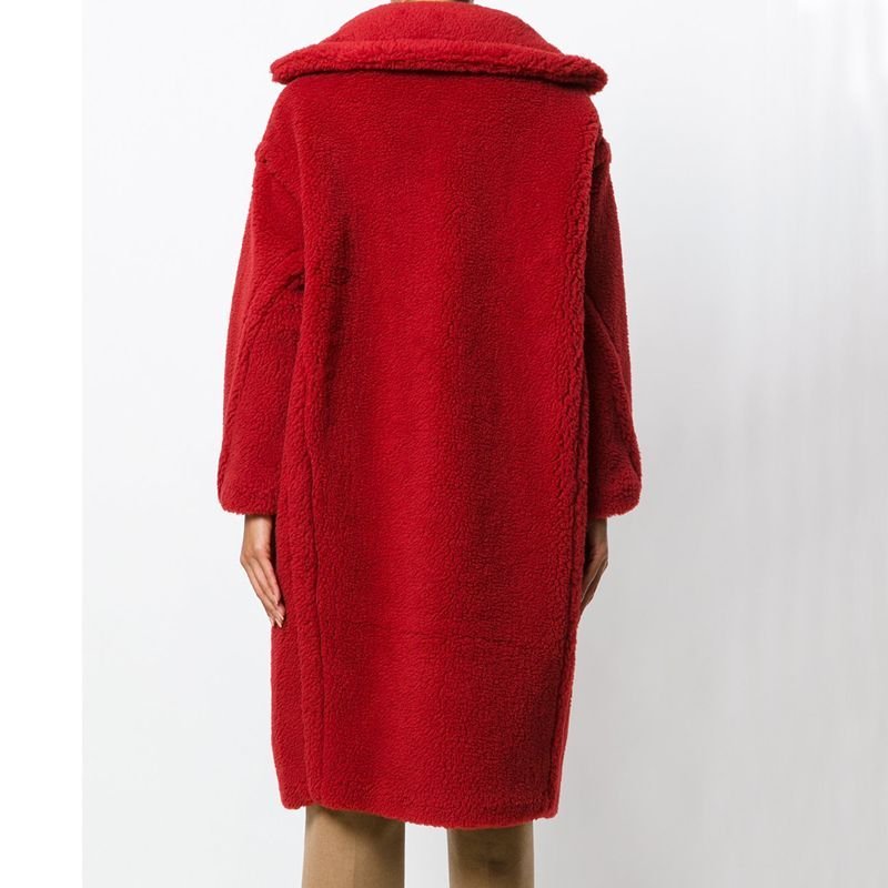 画像8: women's Long Real Lamb Fur coat Jacket リアルシープスキンロングコート　 (8)