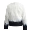 画像4: women's Fake Fur Rabbit Jackets coat　フェイクラビットファー2トーンジャケット コート　プラス大きなサイズあり (4)