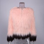 画像2: women's  Faux Fur Coat fur  coat  jacketフェイクファージップアップジャケット　コート　プラス大きなサイズあり　 (2)