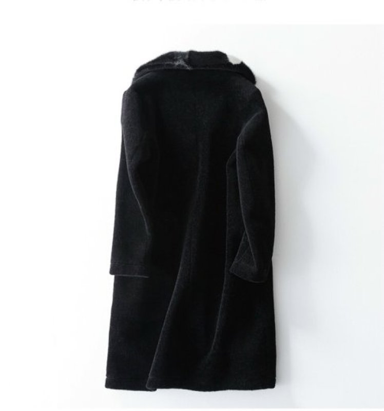 画像2: women's  mink fur sheep sheepskin long coat jacketシープスキンミンクファー付きロングコート　ジャケット (2)