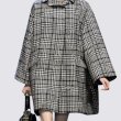 画像3: women'sloose plaid  Coat jacket    チェック柄ふんわりAラインロングコート　ジャケット (3)