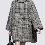 画像3: women'sloose plaid  Coat jacket    チェック柄ふんわりAラインロングコート　ジャケット (3)