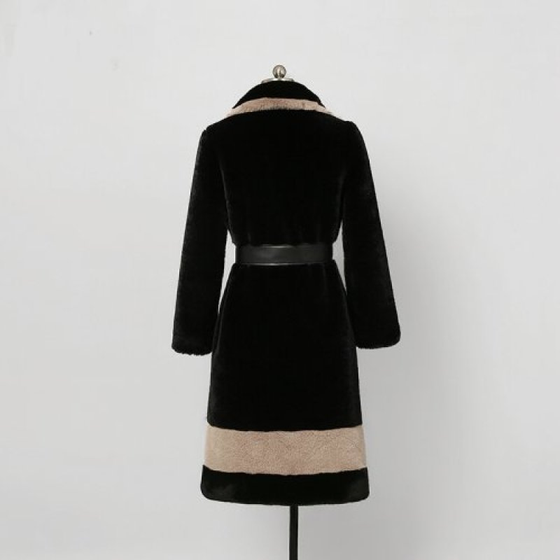 画像4: women's  Rex Rabbit wool lambs sheepskin cut in long fur coat  レッキスラビットロングコート ジャケット (4)