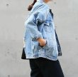 画像3: women's Damaged Denim G jacket with pear　パール付ダメージデニムGジャン　ジャケット (3)