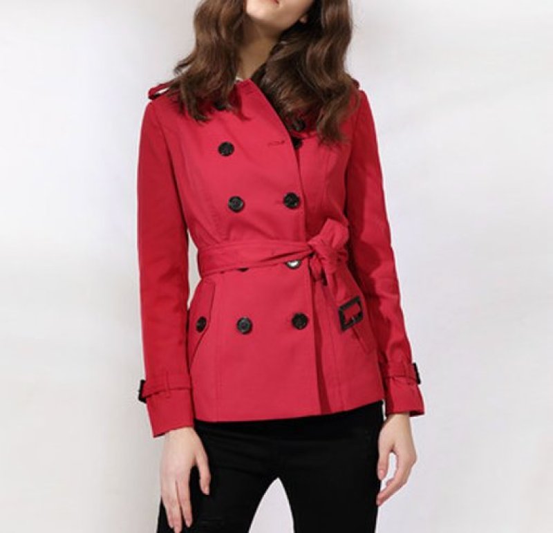 画像2: women's Short length trench coat windbreaker coat 　ショート丈トレンチコート (2)