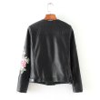 画像5: Unisex Faux Flower Riders Jacket　フェイクレザーフラワー花柄刺繍ライダースジャケット (5)