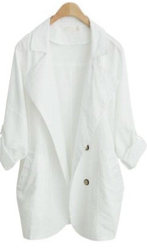 画像4: women's casual loose large size cotton and linen jacket リネンルーズジャケット (4)