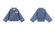 画像4: women'sloose beads beaded denim jacket   パール付ルーズダメージGジャケット　コート (4)