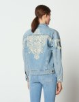 画像4: Pearl Denim Jeans Jacket パール真珠ストーン付デニムGジャン ジャケット (4)