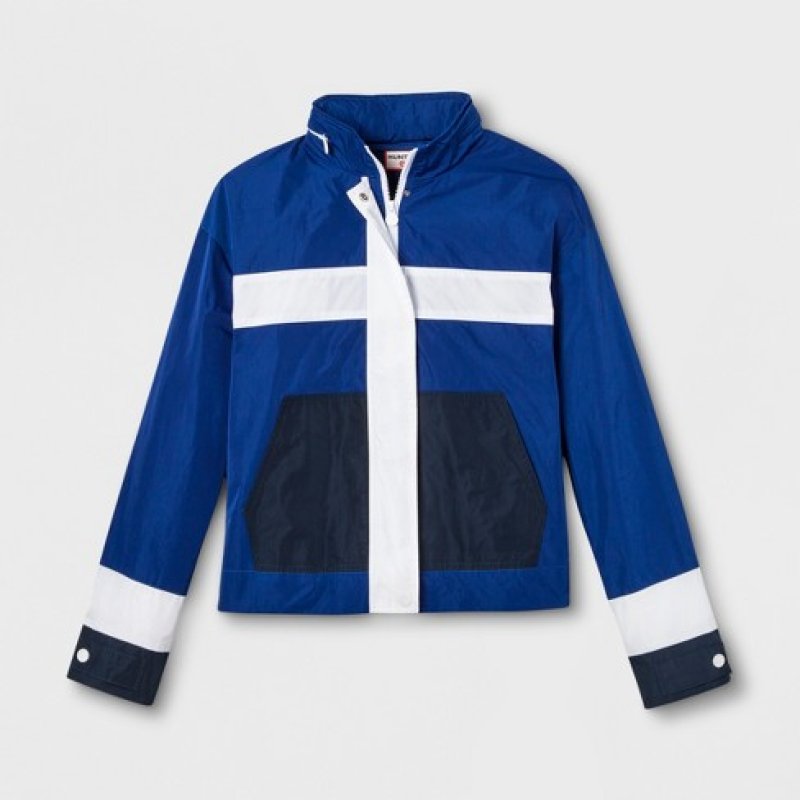 画像5: Hunter for Target Women's Colorblock Hooded Windbreaker Jacket  ハンターxターゲットクロス十字架ウィンドブレーカーフードジャケット (5)