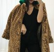 画像3: leopard Fake rabbit fur long coat モコモコフワフワフェイクラビットファーレオパード　ヒョウ柄ロングコート　ジャケット (3)