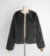 画像4: Fake  rabbit fur coat  jacket coat フェイクラビットファーコート　ジャケット　ジャケット (4)