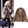 画像5: leopard Fake fur  coat Jacketフェイクレオパード　ヒョウ柄ファーコート　ジャケット　ジャケット (5)