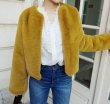 画像1: Fake  rabbit fur coat  jacket coat フェイクラビットファーコート　ジャケット　ジャケット (1)