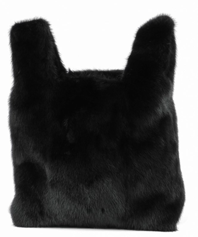 画像9:  rabbit fur tote hand bag リアルラビットファーカラーバリエーション豊富トートバッグ (9)