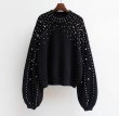 画像13: Pearl Hi-Neck Knit Pullover パール 真珠付ハイネックニット プルオーバー セーター (13)