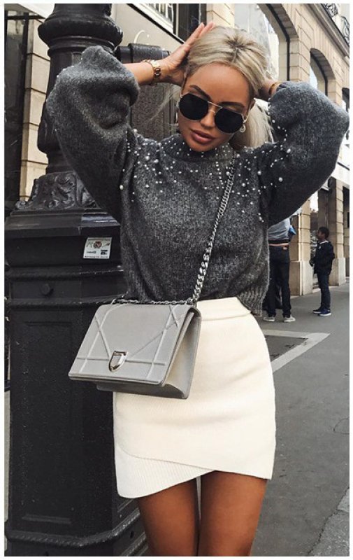 画像8: Pearl Hi-Neck Knit Pullover パール 真珠付ハイネックニット プルオーバー セーター (8)