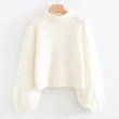 画像15: Pearl Hi-Neck Knit Pullover パール 真珠付ハイネックニット プルオーバー セーター (15)