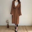 画像7: Women  long knit cardigan loose sweater coat  ベーシックルーズロングカーディガン　ジャケット　コーディガン　 (7)