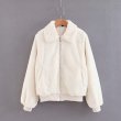 画像2: fake rabbit fur white short coat  jacket フェイク ラビットファージャケット (2)