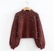 画像16: Pearl Hi-Neck Knit Pullover パール 真珠付ハイネックニット プルオーバー セーター (16)