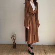 画像4: Women  long knit cardigan loose sweater coat  ベーシックルーズロングカーディガン　ジャケット　コーディガン　 (4)