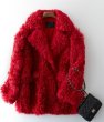 画像4: Women  sheepskin fur coat リアルカーリームートン ジャケット (4)