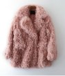 画像1: Women  sheepskin fur coat リアルカーリームートン ジャケット (1)