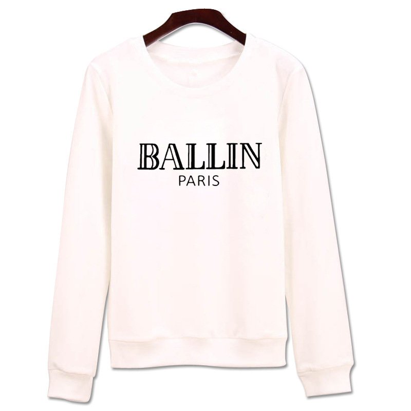 画像6: Unisex BALLIN PARIS Logo Long Sleeve Pullover BALLIN PARIS 薄手ロゴスウェットトレーナー ユニセックスサイズ (6)