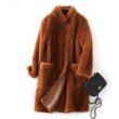 画像2: Women  sheepskin fur long coat リアルシープスキンムートン ロングコート ジャケット (2)