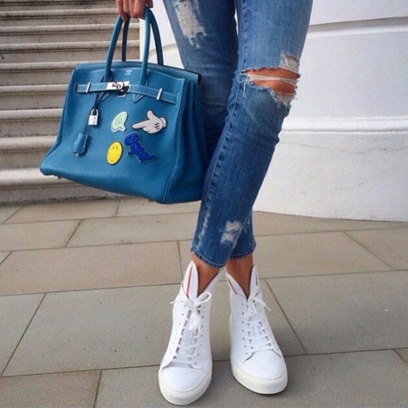 画像4: Real Leather Bunny Rabbit tail pom pom sneakers 本革 本皮 レザー ラビット ポンポン スニーカー (4)