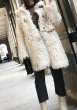 画像3: Women  sheepskin fur long coat リアルシープスキンカーリームートン ロングコート ジャケット (3)