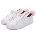 画像2: Real Leather Bunny Rabbit tail pom pom sneakers 本革 本皮 レザー ラビット ポンポン スニーカー (2)