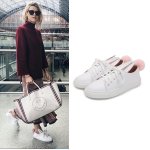 画像1: Real Leather Bunny Rabbit tail pom pom sneakers 本革 本皮 レザー ラビット ポンポン スニーカー (1)