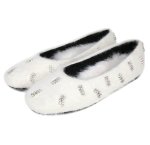 画像2: Women's Pumps with flat fur & bijouファーにビジューが付いたフラットパンプス (2)