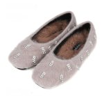 画像5: Women's Pumps with flat fur & bijouファーにビジューが付いたフラットパンプス (5)