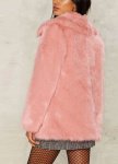 画像2: fake ecofarsweet pink  warm jacket coatフェイクエコファーダブルポケットスイートピンクジャケット　コート (2)