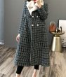 画像9: Women check tweed jacket long coat with real mink fur double pearl button リアルミンクファー襟 パールボタン チェックツイードロングコート シープスキンライナー付き  (9)