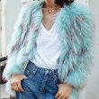 画像1: Knitted Real Raccoon Fur Jacket with Fringe Tassel Sequins Long 編み込みリアルラクーンニットファーショートコート ジャケット 毛皮 (1)