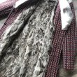 画像6: Women check tweed jacket long coat with real mink fur double pearl button リアルミンクファー襟 パールボタン チェックツイードロングコート シープスキンライナー付き  (6)