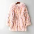 画像4: Knitted Real Raccoon Fur Jacket with Fringe Tassel Sequins Long 編み込みリアルラクーンニットファーショートコート ジャケット 毛皮 (4)