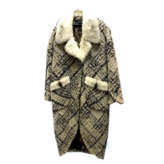 千鳥格子 (ハウンドトゥース・チェック)ロング丈チェスターコート