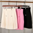 画像2: Women's Tiger Button Wool A-Line Skirt タイガー虎ボタン付きウールスカート (2)