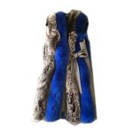 画像1: Bicolor Real Fox Fur Vest バイカラー2トーン リアルフォックスファーロングベスト 毛皮 (1)