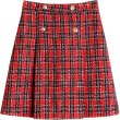 画像2: Women's Tiger Button Tweed A-Line Skirt タイガー虎ボタン付きツイードスカート (2)