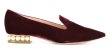 画像17: Women's Flat loafers with pearls Pumps ヒールにパールが付いたレザーフラットローファーパンプス (17)