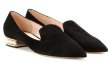 画像15: Women's Flat loafers with pearls Pumps ヒールにパールが付いたレザーフラットローファーパンプス (15)