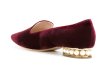 画像11: Women's Flat loafers with pearls Pumps ヒールにパールが付いたレザーフラットローファーパンプス (11)